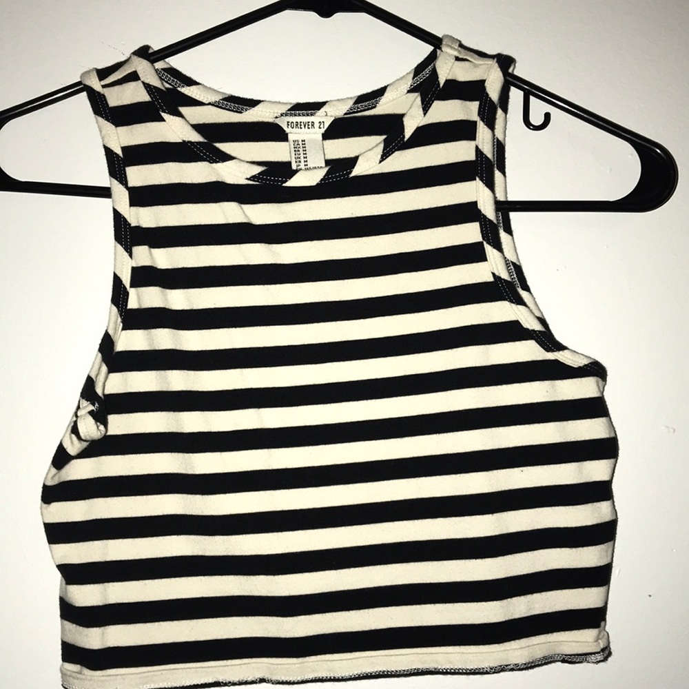 striped crop top